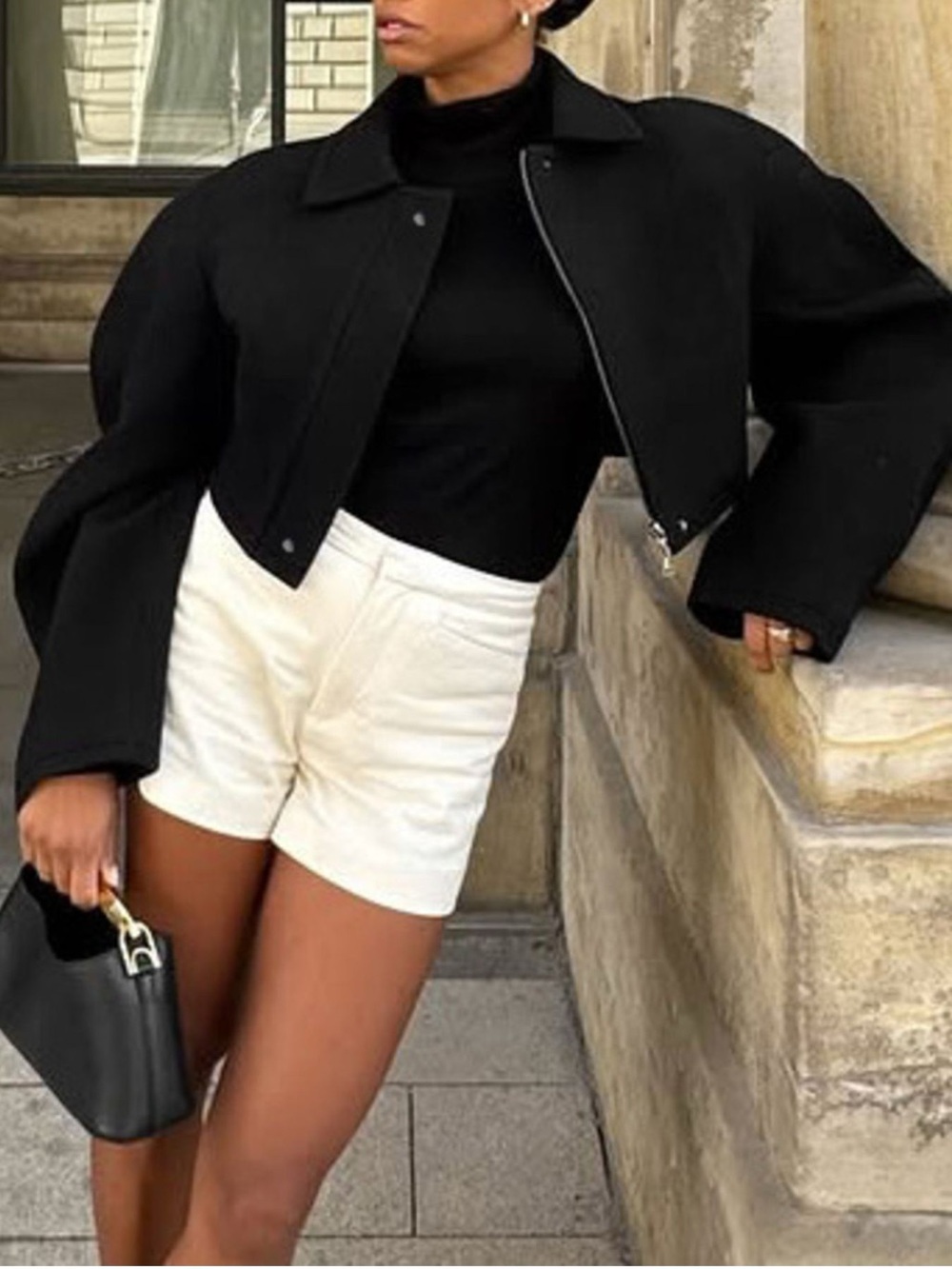 Zip Up Cropped Jacket - Picture 4 of 8